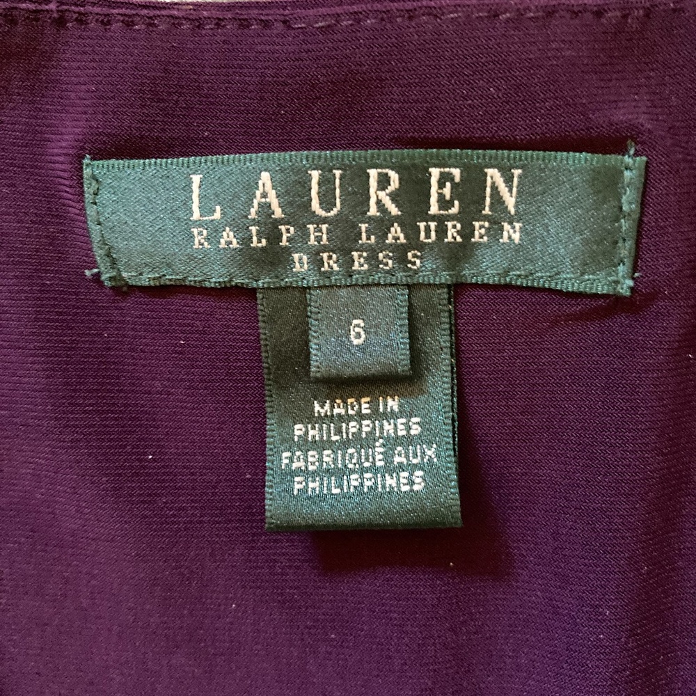 Ralph Lauren Dress, burgundy, size 6 - Picture 8 of 9